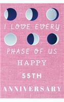 I Love Every Phase Of Us Happy 46th Anniversary: Funny 46th I love every phase of us happy anniversary Birthday Gift Journal / Notebook / Diary Quote (6 x 9 - 110 Blank Lined Pages)