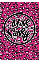 Miss Sassy: Pink Leopard Print Sassy Mom Journal / Snarky Notebook