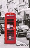 Notebook: London Notebook; London City; London England; London Eye; 6x9inch Notebook with 108-wide lined pages