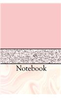 Notebook: Elegant girly pink and modern Notebook 6x9 Inches 120 lined pages for notes, drawings, formulas - Organizer writing book planner diary