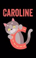 Caroline: Animals Coloring Book for Kids, Weekly Planner, and Lined Journal Animal Coloring Pages. Personalized Custom Name Initial Alphabet Christmas or Birt