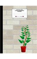 Brick Wall Theme, Unruled Composition Notebook. 8.5 X 11. 120 Pages