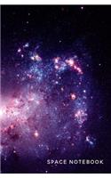 Space Notebook: Wide Ruled, 5.25 X 8