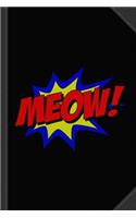 Meow Comic Book Cat Journal Notebook