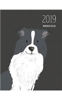 2019 Border Collie: Dated Weekly Planner with to Do Notes & Dog Quotes - Border Collie Black White(9 Awesome Calendar Planners for Dog Owners Dark)