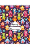 Notebook: My Note My Idea,8 x 10, 110 pages: Little Monster
