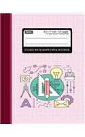 Student Math Graph Paper Notebook 1 cm Quad Squared Graphing Paper 8.5 x 11 Inch