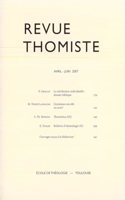 Revue Thomiste - 2/2007: (Revue Thomiste)