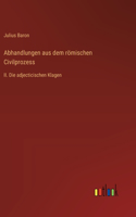 Abhandlungen aus dem römischen Civilprozess: II. Die adjecticischen Klagen