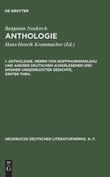 Anthologie, I, Anthologie. Herrn Von Hoffmannswaldau Und Andrer Deutschen Auserlesener Und BiÃ?her Ungedruckter Gedichte, Erster Theil