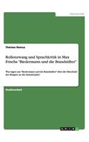Rollenzwang und Sprachkritik in Max Frischs 