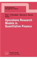 Operations Research Models in Quantitative Finance