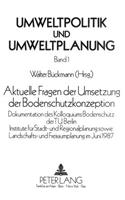 Aktuelle Fragen Der Umsetzung Der Bodenschutzkonzeption