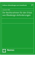 Der Rechtsrahmen Fur Den Erlass Von Okodesign-Anforderungen