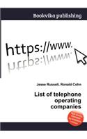 List of Telephone Operating Companies: (English)