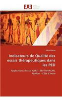 Indicateurs de qualité des essais thérapeutiques dans les ped