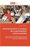 D�centralisation Et Analyse de la Participation Communautaire: (Omn.Univ.Europ.)
