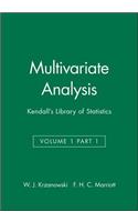 Multivariate Analysis, Volume 1, Part 1