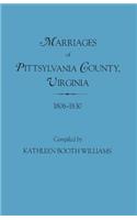 Marriages of Pittsylvania County, Virgina, 1806-1830
