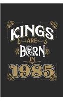 Kings Are Born In 1985: Graph Ruled Notebook / Journal (6" X 9" - 5 X 5 Graph Ruled) - Birthday Gift and Anniversary Gift for Women and Men