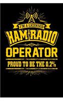 I'm a Licensed Ham Radio Operator Proud to Be the 0.2 %: Amateur Radio, College Ruled Lined Paper, 120 Pages, 6 X 9