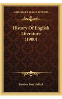 History Of English Literature (1900)