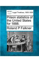 Prison Statistics of the United States for 1888.