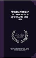 Publications of the Government of Ontario 1956-1971