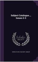 Subject Catalogue..., Issues 2-3