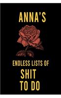 Anna's Endless Lists of Shit to do