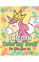 Unicorn Coloring Book for Kids Ages 2-4