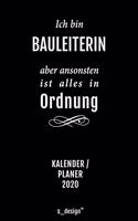 Kalender 2020 für Bauleiter / Bauleiterin