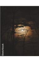 Sketchbook For Boys: Full Moon