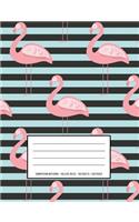 Flamingo Stripes - Pretty Composition Book and Notebook