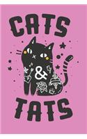 Cats & Tats: Black Cat Journal, Tattoo Notebook, Cat Journal for Women, Cute Funny Kitty for Bullet Journaling, Lined Blank 6x9 Halloween Tattooed Girl Gift Book