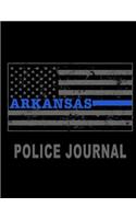 Arkansas Police Journal: Thin Blue Line Police Flag Police Field Interview Notebook 8.5x11
