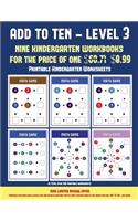 Printable Kindergarten Worksheets (Add to Ten - Level 3)