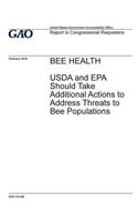 Bee health, USDA and EPA should take additional actions to address threats to bee populations