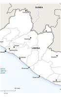 Political Map of Liberia, Africa Journal