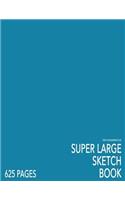 Deep Aquamarine Blue Super Large Sketchbook