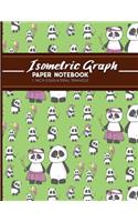 Isometric Graph Paper Notebook: 1 Inch Equilateral Triangle: Isometric Composition Notebook, Isometric Graphing Paper, Isometric Lined Paper, Cute Panda Cover, 8.5" x 11", 100 page(29 Isometric Graph Paper Notebooks: 1 Inch Equilateral Triangle)