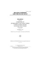 Regulation of greenhouse gases under the Clean Air Act
