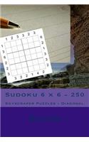 Sudoku 6 X 6 - 250 Skyscraper Puzzles - Diagonal - Silver