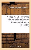 Notice sur une nouvelle édition de la traduction françoise de Longus