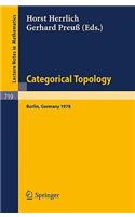 Categorical Topology
