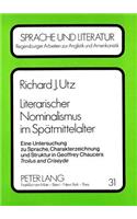Literarischer Nominalismus im Spaetmittelalter