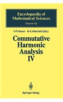 Commutative Harmonic Analysis IV