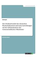 Der Strukturwandel des deutschen Hochschulsystems und seine Auswirkungen auf die Arbeitssituation der wissenschaftlichen Mitarbeiter