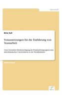 Voraussetzungen für die Einführung von Teamarbeit: Unter besonderer Berücksichtigung der Projektarbeitsgruppen eines mittelständischen Unternehmens in der Metallindustrie