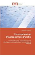 Francophonie Et Développement Durable